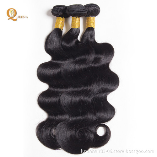 Brazilian 3 Bundles Deep Wave Human Hair Piece With Lace Closure And Frontal